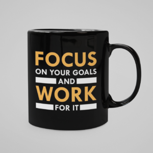 Focus Work Printed Coffee Cearmic Mug (350 Ml) - Image 2