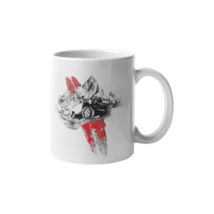 Race Car Printed Coffee Ceramic Mug (350 ml) - Image 1