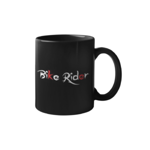 Bike Rider Printed Coffee Ceramic Mug (350 ml) - Image 1