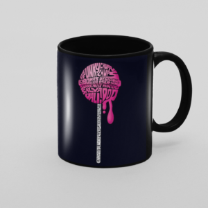 Pink Pop Printed Coffee Ceramic Mug (350 ml) - Image 3