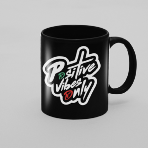 Positive Vibes Only Coffee Ceramic Mug (350 ml) - Image 2
