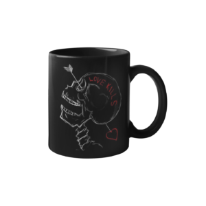 Love Kills Printed Coffee Cearmic Mug (350 Ml) - Image 2