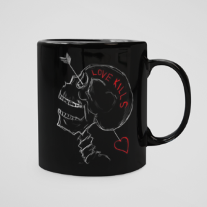 Love Kills Printed Coffee Cearmic Mug (350 Ml) - Image 1