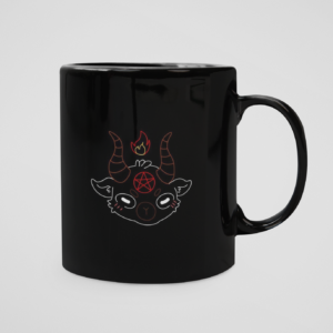 Devil Bull Face Printed Coffee Cearmic Mug (350 Ml) - Image 1