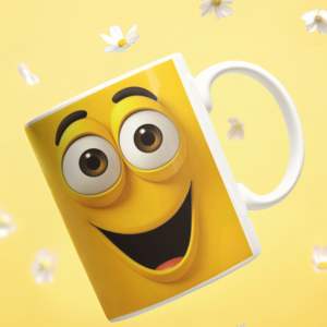 Emoji Printed Coffee Cearmic Mug (350 Ml) - Image 3