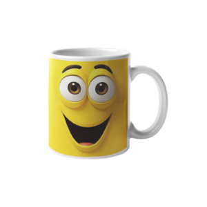 Emoji Printed Coffee Cearmic Mug (350 Ml) - Image 1