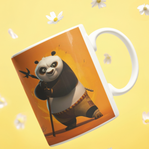 Panda With Rope Printed Coffee Cearmic Mug (350 Ml) - Image 3