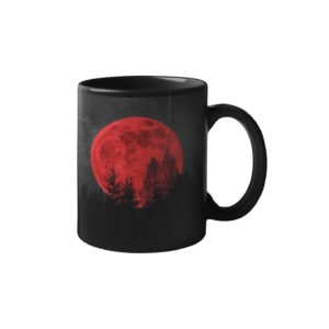 Red Sun Tree Printed Coffee Ceramic Mug (350 ml) - Image 2