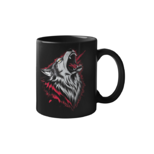 Tiger Printed Coffee Ceramic Mug (350 ml) - Image 1
