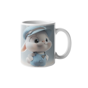 Female Bunny Printed Coffee Cearmic Mug (350 Ml) - Image 1