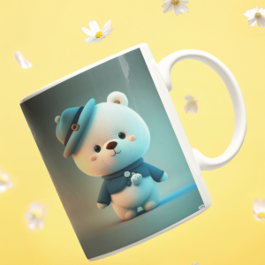 Female Bunny Printed Coffee Cearmic Mug (350 Ml) - Image 3
