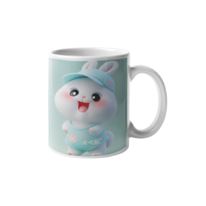 Happy Bunny Printed Coffee Cearmic Mug (350 Ml) - Image 1
