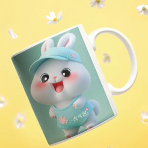 Happy Bunny Printed Coffee Cearmic Mug (350 Ml) - Image 3