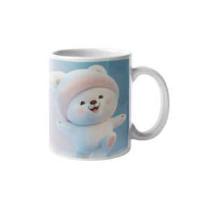 Cute Bunny Printed Coffee Cearmic Mug (350 Ml) - Image 1