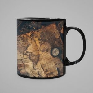 Map Printed Coffee Ceramic Mug (350 ml) - Image 2