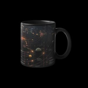 Satellite Printed Coffee Ceramic Mug (350 ml) - Image 1