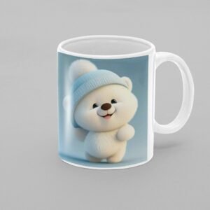 Bunny With Cap Printed Coffee Cearmic Mug 350 ml - Image 2