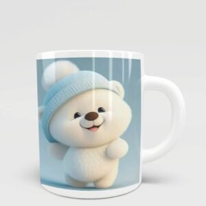 Bunny With Cap Printed Coffee Cearmic Mug 350 ml - Image 1