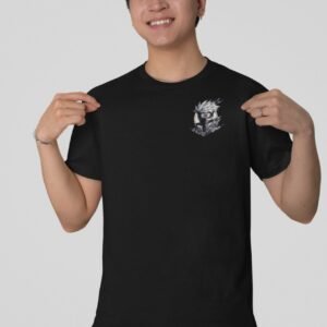 Black Tshirt Animie Printed For Men - Image 3
